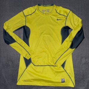 Nike Pro Combat Hypercool Compression Shirt Men’s Size XL Yellow Long Sleeve